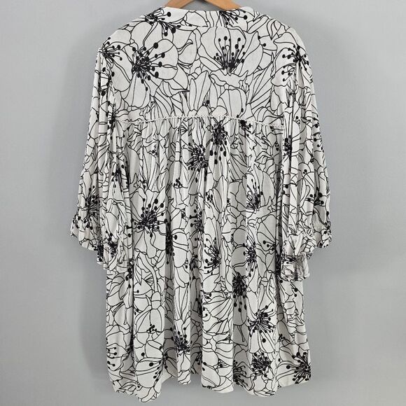 Anthropologie Bl^nk London Stephanie Short-Sleeve Floral Top Size 3X - Picture 6 of 7